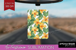 Tropical Flowers Air Freshener PNG - Floral PNG Sublimation Product Image 1