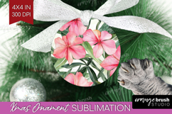 Tropical Flowers Ornament PNG - Floral PNG Sublimation Product Image 1