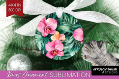 Tropical Flowers Ornament PNG - Floral PNG Sublimation Product Image 1