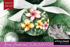 Tropical Flowers Ornament PNG - Floral PNG Sublimation Product Image 1
