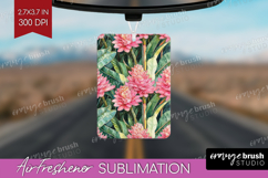 Tropical Flowers Air Freshener PNG - Floral PNG Sublimation Product Image 1