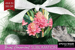 Tropical Flowers Ornament PNG - Floral PNG Sublimation Product Image 1