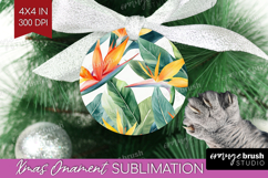 Tropical Flowers Ornament PNG - Floral PNG Sublimation Product Image 1