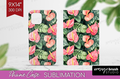 Tropical Flowers Phone Case PNG - Floral Case PNG Product Image 1