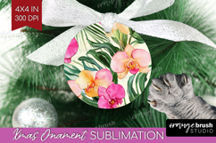Tropical Flowers Ornament PNG - Floral PNG Sublimation Product Image 1