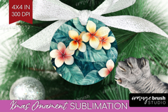 Tropical Flowers Ornament PNG - Floral PNG Sublimation Product Image 1