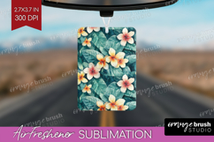 Tropical Flowers Air Freshener PNG - Floral PNG Sublimation Product Image 1