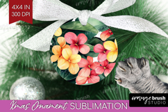 Tropical Flowers Ornament PNG - Floral PNG Sublimation Product Image 1
