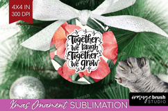 Family Quote Ornament PNG - Tropical Flowers PNG Sublimation Product Image 1