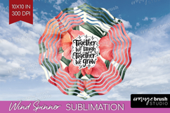 Family Quote Wind Spinner Sublimation PNG - Tropical Flowers Product Image 1