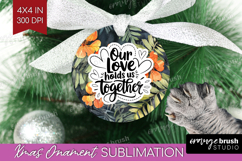 Family Quote Ornament PNG - Tropical Flowers PNG Sublimation Product Image 1