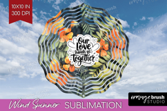 Family Quote Wind Spinner Sublimation PNG - Tropical Flowers Product Image 1