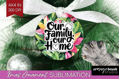 Family Quote Ornament PNG - Tropical Flowers PNG Sublimation Product Image 1