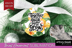 Family Quote Ornament PNG - Tropical Flowers PNG Sublimation Product Image 1