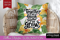 Family Quote Pillow Sublimation - Tropical Flowers Pillow Product Image 1