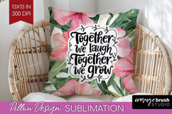 Family Quote Pillow Sublimation - Tropical Flowers Pillow Product Image 1