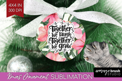 Family Quote Ornament PNG - Tropical Flowers PNG Sublimation Product Image 1