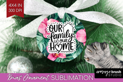 Family Quote Ornament PNG - Tropical Flowers PNG Sublimation Product Image 1