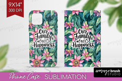 Family Quote Phone Case PNG - Tropical Flowers Case PNG Product Image 1