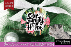 Family Quote Ornament PNG - Tropical Flowers PNG Sublimation Product Image 1