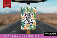 Family Quote Air Freshener PNG - Tropical Flowers PNG Product Image 1