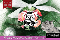 Family Quote Ornament PNG - Tropical Flowers PNG Sublimation Product Image 1