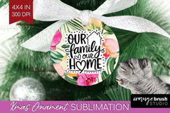Family Quote Ornament PNG - Tropical Flowers PNG Sublimation Product Image 1
