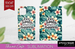Family Quote Phone Case PNG - Tropical Flowers Case PNG Product Image 1