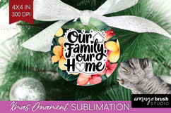 Family Quote Ornament PNG - Tropical Flowers PNG Sublimation Product Image 1