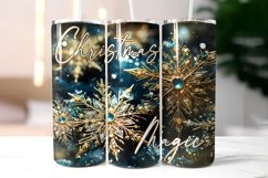 Christmas Magic Tumbler Wrap with Shimmering Snowflakes Product Image 2