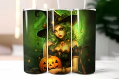 Halloween Witch Tumbler Wrap | Fantasy Beautiful Witch Print Product Image 2