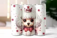 Princess Puppy Tumbler Wrap Sublimation | Cute Poodle Puppy Product Image 2