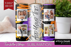 Halloween Photo Tumbler PNG - Brush Stroke Picture Tumbler Product Image 1