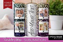 Glitter Photo Tumbler PNG - Sparkle Picture Tumbler Wrap Product Image 1