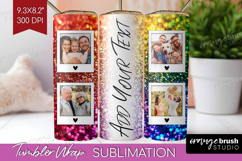 Glitter Photo Tumbler PNG - Sparkle Picture Tumbler Wrap Product Image 1