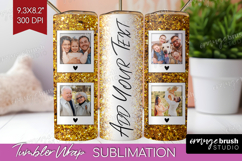 Glitter Photo Tumbler PNG - Sparkle Picture Tumbler Wrap Product Image 1
