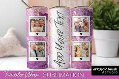 Photo Tumbler Wrap, Marble Family Frame Tumbler Sublimation Product Image 1