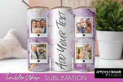Photo Tumbler Wrap, Marble Family Frame Tumbler Sublimation Product Image 1