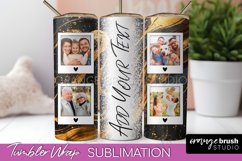 Photo Tumbler Wrap, Marble Family Frame Tumbler Sublimation Product Image 1