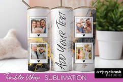Photo Tumbler Wrap, Marble Family Frame Tumbler Sublimation Product Image 1