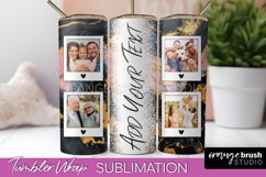 Photo Tumbler Wrap, Marble Family Frame Tumbler Sublimation Product Image 1