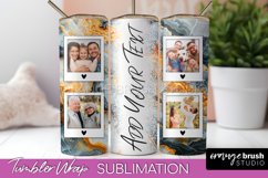 Photo Tumbler Wrap, Marble Family Frame Tumbler Sublimation Product Image 1