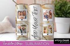 Photo Tumbler Wrap, Marble Family Frame Tumbler Sublimation Product Image 1