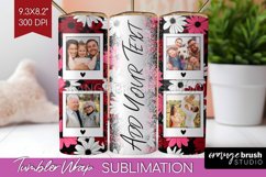 Retro Photo Tumbler PNG - Flowers Picture Tumbler Wrap Product Image 1