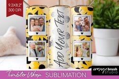 Retro Photo Tumbler PNG - Flowers Picture Tumbler Wrap Product Image 1