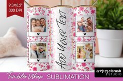Retro Photo Tumbler PNG - Flowers Picture Tumbler Wrap Product Image 1