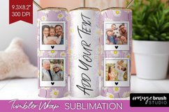 Retro Photo Tumbler PNG - Flowers Picture Tumbler Wrap Product Image 1
