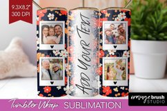 Retro Photo Tumbler PNG - Flowers Picture Tumbler Wrap Product Image 1
