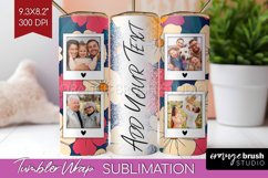 Retro Photo Tumbler PNG - Flowers Picture Tumbler Wrap Product Image 1