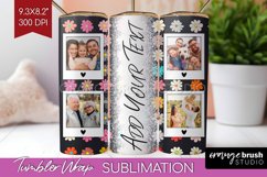 Retro Photo Tumbler PNG - Flowers Picture Tumbler Wrap Product Image 1
